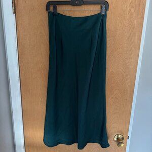 Satin Dark Green Skirt Size Small